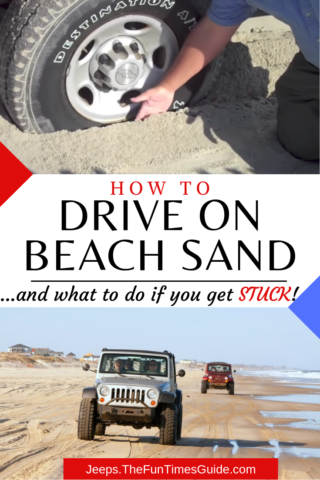 How to drive on the beach and what to do if you get stuck in the sand.