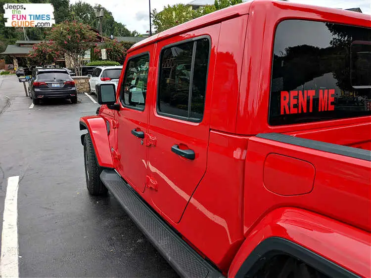 While Jeep Wranglers are the most popular and fun to rent, these days you can also find Jeep trucks for rent at many of the same locations.