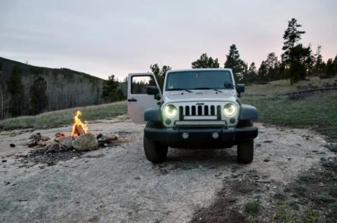 Jeep wrangler models - this is the Jeep Wrangler Sport offroad camping