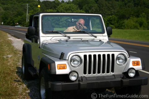 Jim giving the Jeep wave